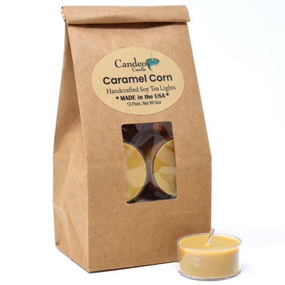 Caramel Corn, Soy Tea Light 12-Pack