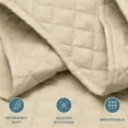 thumbnail image 2 of Bare Home Sand Diamond Stitched Quilt, Full/Queen - Hypoallergenic, 2 of 8