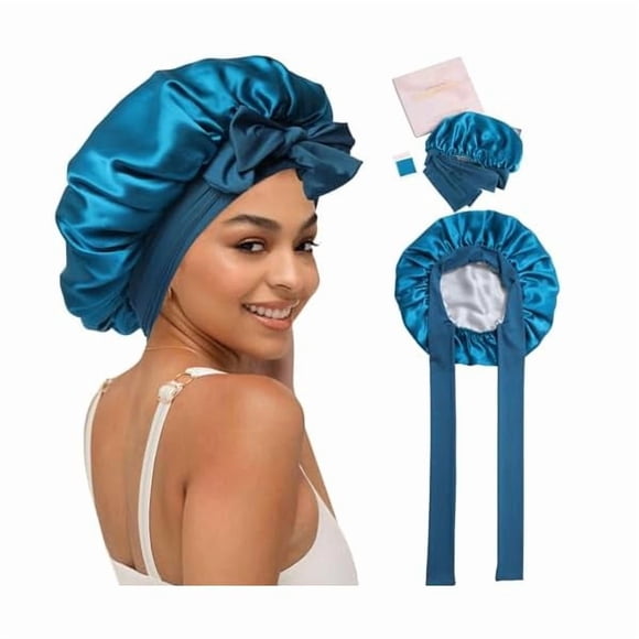 wonima11 Double-Sided 100% Mulberry Silk Bonnet & Shower Cap for Women - Premium Silk Sleep Cap for Hair Care - Comfortable & Stylish for Everyday Use and Travel