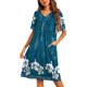thumbnail image 3 of Ekouaer Womens House Dress Floral Print Nightgown with Pockets Mumu Dress, 3 of 5