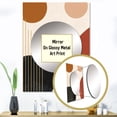 thumbnail image 3 of Designart "Minimal Boho Pattern in Beige II" Abstract Minimalism Mirror Wall Decor - Modern Beige Abstract Mirror Wall Art For Bathroom - 40" x 30" Inch, 3 of 5