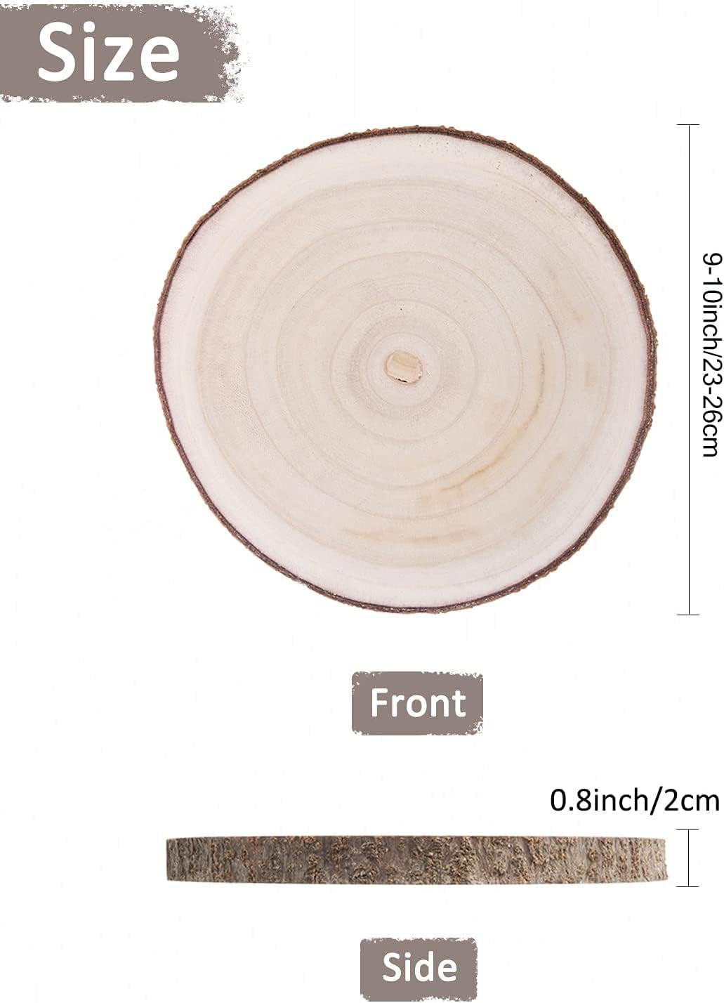 Pllieay 8 Pack 8-9 Inch Round Rustic Wood Slices for Weddings