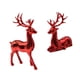 thumbnail image 4 of 2 figuras de reno navideño, esculturas de ciervo, decoración decorativa para el hogar, ciervo navideño rojo, 4 of 9