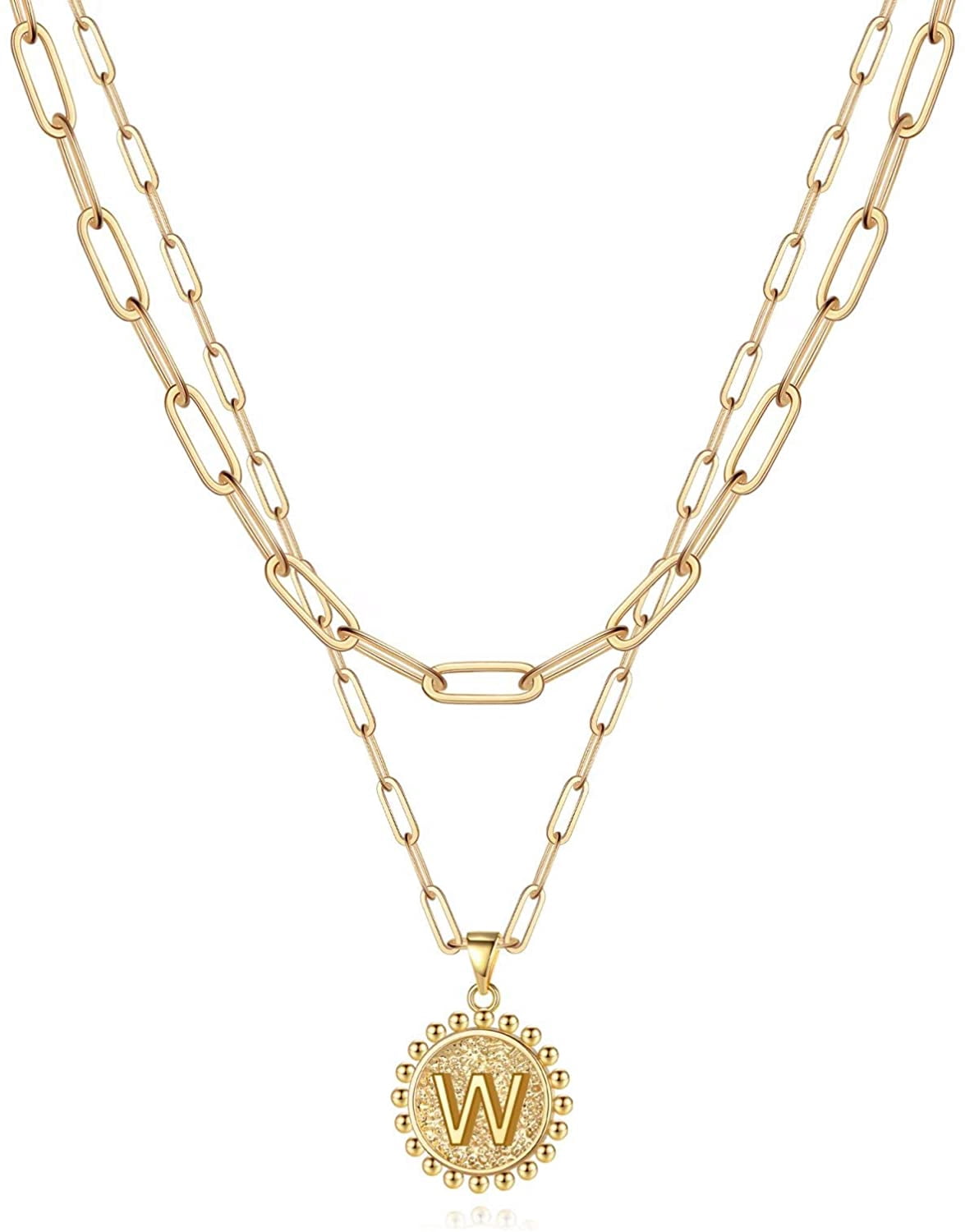 Gold Initial Necklaces for Women Girls 