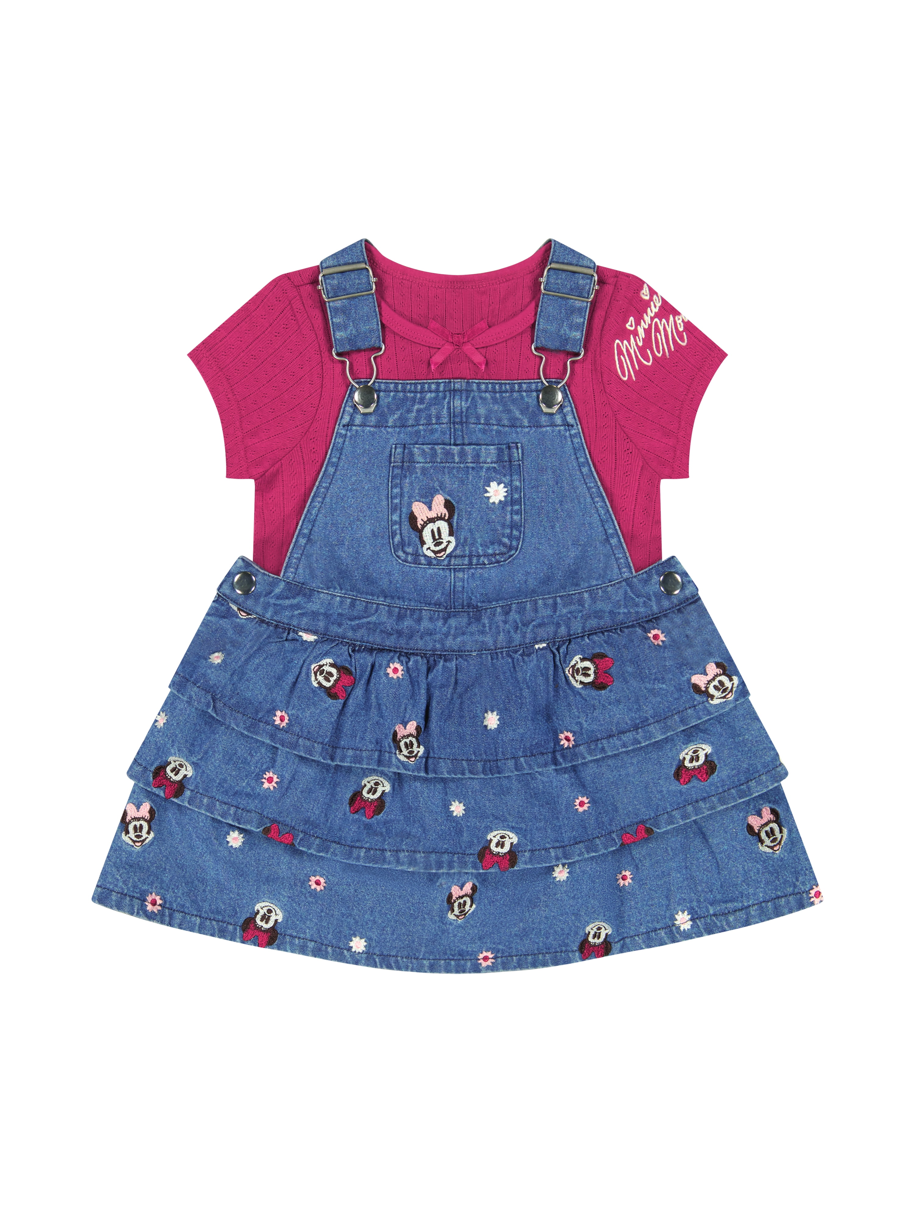 Minnie Mouse Baby Girl 2 Piece Jumper Set, Sizes 0-24 Months
