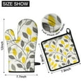 thumbnail image 6 of Yellow and Gray Leaves Modern Art Kitchen Oven Mitt and Pot Holder Sets 4 Pcs for Baking, Cooking and Grilling, Heat Resistant Up To 392 °F, 6 of 7