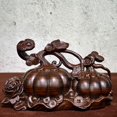 thumbnail image 1 of Ebony Pumpkin Ornament - Wealth and Abundance, Auspicious Decoration for Living Room, Entrance Hall, TV Stand, Display Shelf, Housewarming Gift, 1 of 3
