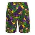 thumbnail image 6 of Kdxio Mardi Gras7 Pattern Mens Casual Shorts - Drawstring Summer Beach Sports Shorts for Men, 6 of 9