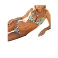 thumbnail image 4 of Summer Women Print Bikini Set Push-up UnPadded Bra Swimsuit, 4 of 4