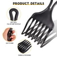 thumbnail image 4 of 2 Pieces Hair Pick Afro Comb Double Fist Pick Large and Small Plastic Afro Pick Comb Detangle Wig Braid Pick Hair Lift Comb Hair Styling Tool for Women Men African, 4 of 7