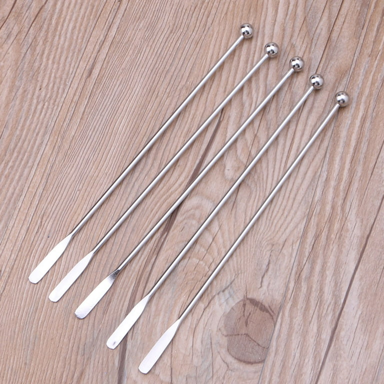 5Pcs 7.5 Stainless Steel Reusable Epoxy Resin Mixing Sticks Resin Tools  Coffee Beverage Drink Stirring Stirrers Tools 