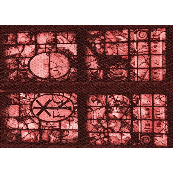 Ahgly Company Machine Washable Indoor Rectangle Transitional Cherry Red Area Rugs, 3' x 5'