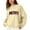 Beige, variant on Fiaer Merry Christmas Womens Sweater Oversized Trendy Warm Knitted Pullover Long Sleeve Loose Fit Crew Neck Casual Xmas Tops White XL