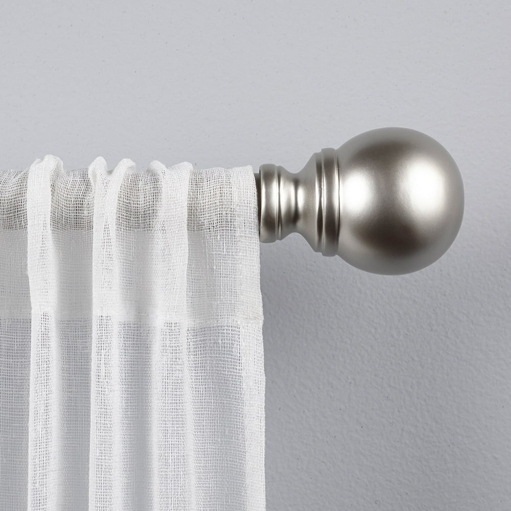 Exclusive Home Curtains 1" Sphere Curtain Rod and Finial Set Walmart