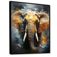 thumbnail image 2 of Designart "Vibrant Elephant Dreamscapes" Animals Elephant Floater Framed Canvas Prints, 2 of 5