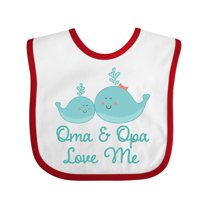 Inktastic Oma and Opa Love Me Boys or Girls Baby Bib