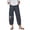 A-Grey348, variant on Women Pants Dandelion Print 7/8 Length Balloon Drawstring Irregular Wrap Hem Loose Ankle Pants Vacation Casual Trousers