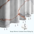 thumbnail image 6 of White Gray Rose Gold Marble Pattern Shower Curtain 72"x84" ,Bathroom Decorative Shower Curtains Set with 12 Hooks,Modern Waterproof Washable Shower Curtain, 6 of 6