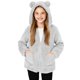 thumbnail image 1 of Abrigo de invierno para niños con forro polar de color liso, manga larga, capucha y cremallera, bonita blusa abrigada con bolsillo grande para niñas, top de poliéster, 1 of 8