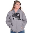 thumbnail image 5 of US Army Girl Military Star Logo Zip Hoodie Sweatshirt Women Brisco Brands M, 5 of 6