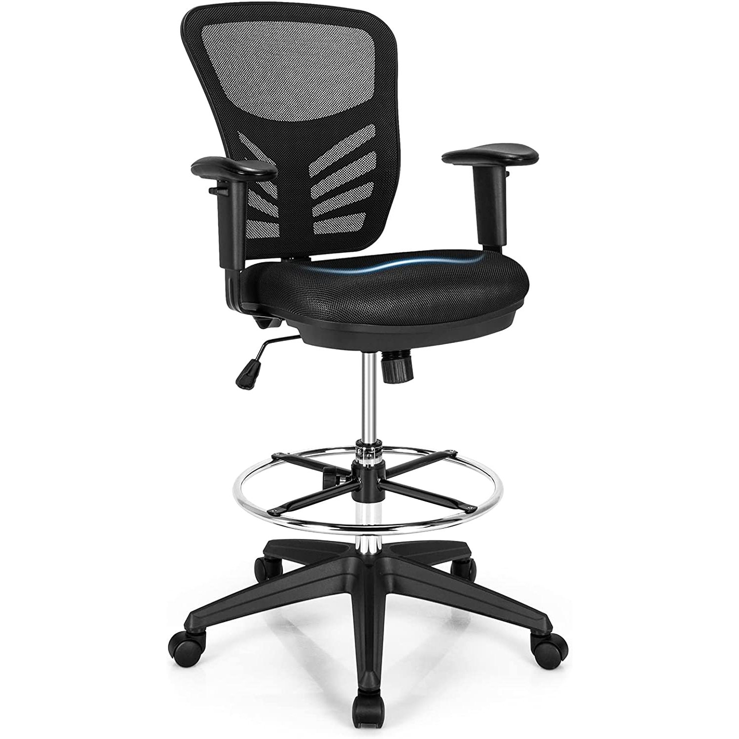 FulnKye Mesh Drafting Chair, Standing Desk Chair, Tall Office Chair