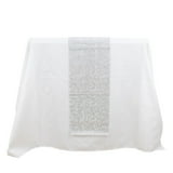 Efavormart 10"x108" Shiny Silver Crystal Rhinestone DIY Table Runner ...