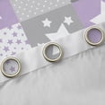 thumbnail image 4 of Feelyou Kawaii Stars Print Black Out Curtains, Dreamy Purple Cartoon Curtains Pack of 2 (42x63 Each), Teens Boys Girls Kids Bedroom Curtains, Blackout Curtains Bedroom Decor, 4 of 6