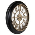 thumbnail image 5 of Kiera Grace Round Wendel Mid-Century Plastic 18" x 18" Wall Clock in Black, 5 of 5