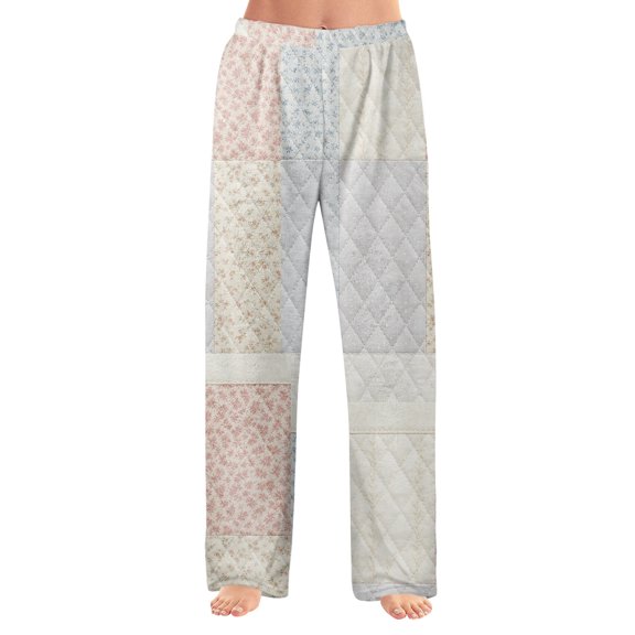Halloween Pajama Pants Women with Pumpkin Pattern Long Sleep Pants | Stretch Elastic Waist Wide Leg Loungewear Cozy Spooky-Season Everyday Bottoms Beige L