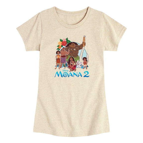 Moana - Character Group Photo - Toddler Girls Fitted Short Sleeve T-Shirt