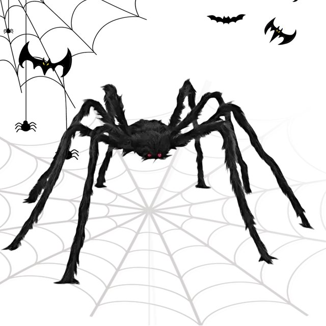 Espeluznante Araña Peluche para Interiores Y Exteriores Falsa Suave Peluda Aterradora Color