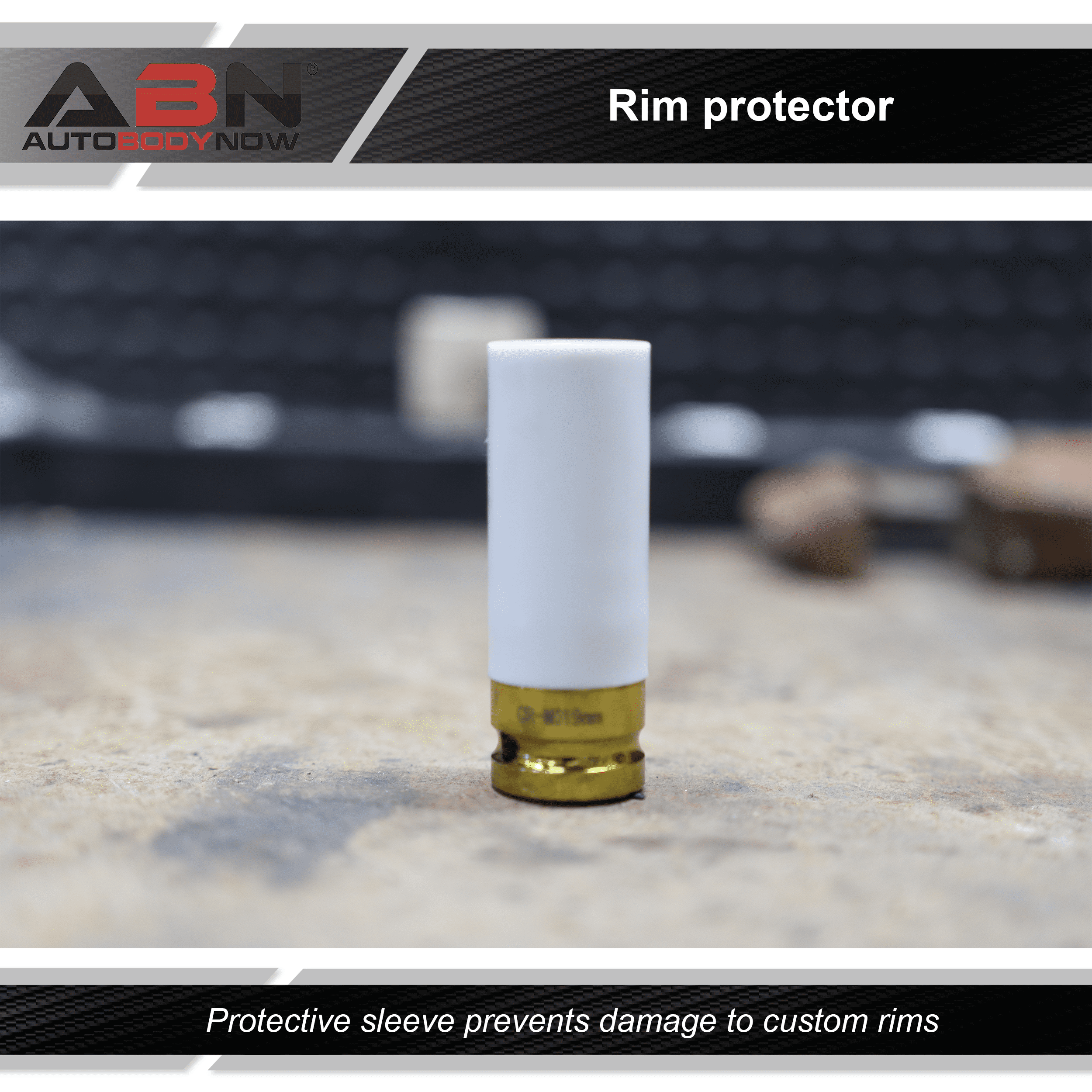 ABN 1/2in Impact Drive 21mm Lug Nut Socket Laser-Etched Thin-Walled Wheel Rim Protector Non-Marring Color-Coded 