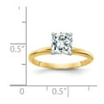thumbnail image 2 of 14k Yellow Gold 1.3ct. 6.5mm Colorless Moissanite Cushion Solitaire Engagement Ring Size 7, 2 of 3