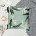 thumbnail image 2 of Acheng Short Plush Pillowcase 1 Piece - Palm Leaves with Lush Branches and Leaves, Tropical Jungle Palm Leaves with Charming Colors White, 2 of 5