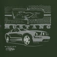 thumbnail image 2 of Wild Bobby, Distressed Ford Mustang Front Grill, Cars and Trucks, Front and Back Unisex Crewneck Graphic Sweatshirt, Forest Green, 4X-Large, 2 of 4