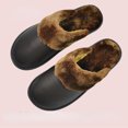 thumbnail image 3 of zapatillas de cuero de talla grande para hombre, impermeables para interiores, piel para el hogar, pareja plana para hombre, zapatillas de invierno para hombre y mujer, zapatos de algodón, 3 of 5