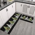 thumbnail image 3 of Christmas Kitchen Rugs and Mats Set of 2,Buffalo Plaid Christmas Tree Merry Christmas Kitchen Mat,Xmas Winter Holiday Non Slip Low-Profile Sink Mat Decorations for Home Kitchen 17x47+17x30 Inches, 3 of 8
