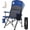 Blue, variant on Overmont Camping Chair with Lumbar Support for Adults - Oversized with High Back Supports 450 LBS - Heavy Duty Folding Chair Portable for Outdoor Lawn Patio Balcony with Patent No.: US D1.028.543 S