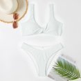 thumbnail image 4 of adviicd Ensemble Bikini 2 Pcs pour Femmes Bikini Triangle Taille Haute Maillots de Bain 2 Pcs Blanc,m, 4 of 5