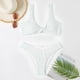 thumbnail image 3 of Gibobby Conjunto de Traje de Baño para Mujer Conjunto de traje de baño dividido con parte superior de tirantes para mujer(Blanco,CH), 3 of 5