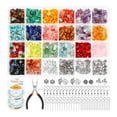 thumbnail image 1 of Crystal Jewelry Making Kit DIY Earring Making Kit with Crystal Gemstone Beads Earring Hooks Wire Pliers Accessories Bracelet Handcraft Tool, 1 of 7