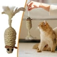 thumbnail image 3 of HengDidi Durable Jute Rope Chicken Feather Mouse Cat Toy for Self-Play Scratching and Exercise – Entertaining Pet Entertainment Tool for Active Play, 3 of 6