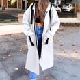 thumbnail image 4 of Qiopertar Women's Hoodies Zip Hooded Long Sleeve Oversized Fleece Coat Casual Warm Fall Winter Loose Cardigan Sweatshirt, White 3XL, 4 of 7