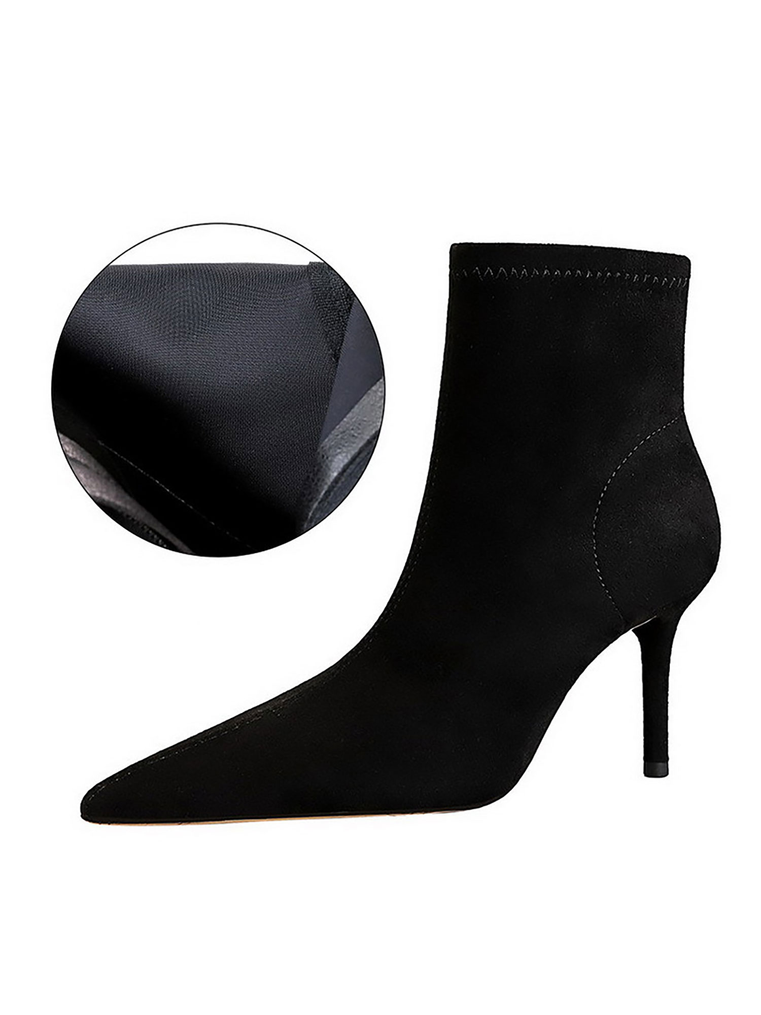 Zodanni Ladies Casual High Heels Walking Pointed Toe Breathable Anti