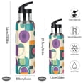thumbnail image 2 of Yayeee 33oz Insulated Water Bottle Double Wall Stainless Steel with Flip Straw Lid, Purple Geometric, 2 of 7