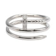 thumbnail image 2 of Pre-Owned Cartier Juste Uncre Diamond Ring, 18K White Gold with Diamonds, Women's, Silver,..., 2 of 8