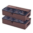 thumbnail image 1 of Under Bed Storage Containers Qwtwty 2pcs Foldable Compartment Shoe Box Storage Bag Thick Cloth Transparent Storage Box on Clearance, 1 of 3