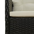 thumbnail image 5 of vidaXL 2 Piece Garden Lounge Set with Cushions Black Poly Rattan, 5 of 5