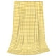 thumbnail image 2 of Balery Yellow Gingham Manta de Felpa Suave y Acogedora – Cobija de Franela Aterciopelada para Cama, Lavable y Cálida para Sofá, Mascotas, Transpirable-60"x50", 2 of 7