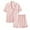 Pink, variant on Uaswgudfs Pink Women's 2 Piece Summer Casual Pajamas Set Stripe Short Sleeve Top and Shorts Sleepwear Loungewear Breathable Pjs Sets